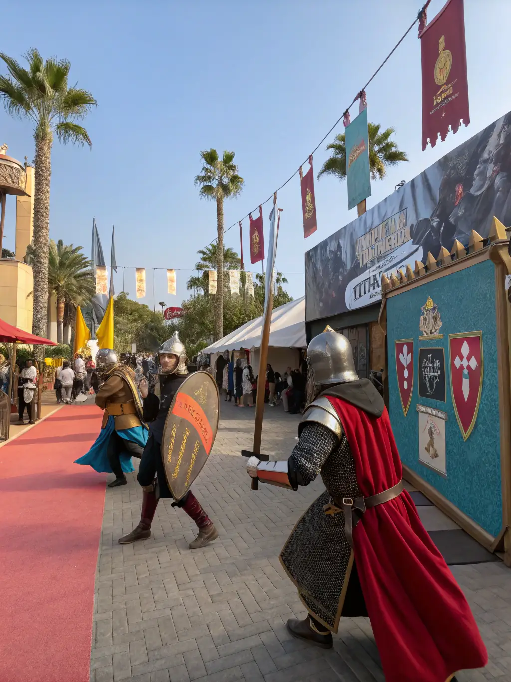A vibrant image of children participating in a historical reenactment event organized by the association, demonstrating cultural transmission.
